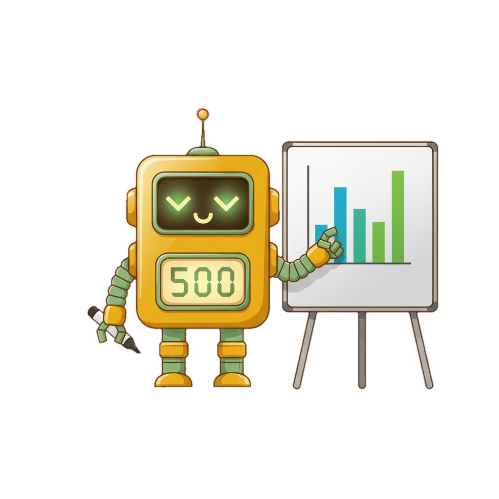 urgentry robot presenting illustration