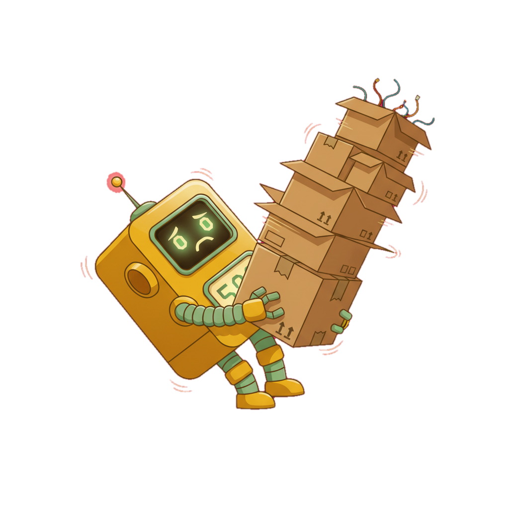 urgentry mascot carrying moving boxes